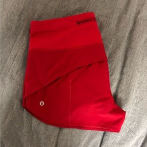 Lululemon Bright Red Speed Up Shorts